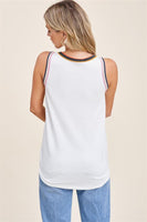 Contrasted Round Neck Tank
