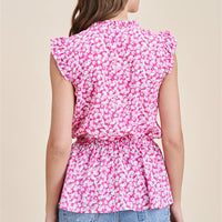 Ruffled Floral Blouse