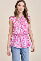 Ruffled Floral Blouse
