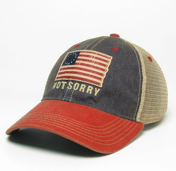 Not Sorry American Flag Trucker Hat