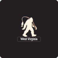 Bigfoot w/ Fishing Pole Mini Sticker
