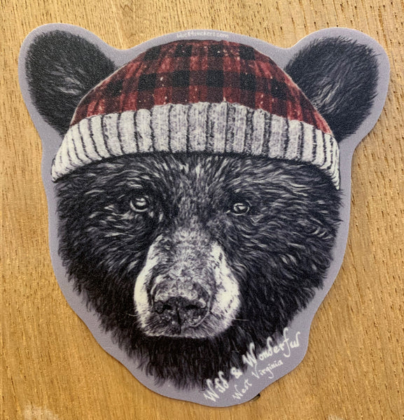 Black Bear w/ Toboggan Sticker