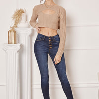 Button Up Simple Skinny Jean