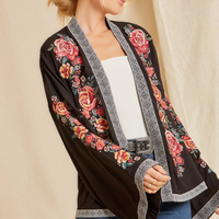 Floral Embroidered Chic Cardigan