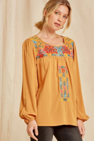 Round Neck Embroidered Blouse
