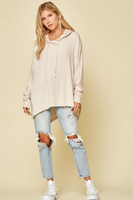 Hooded Relaxed Fit Poncho
