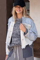 Relaxed Distressed Denim Jacket

