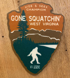 Gone Squatchin WV Sticker