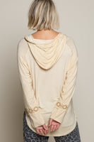 Crochet Detail Hooded Top
