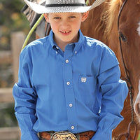 Kid's Royal Blue Button Down