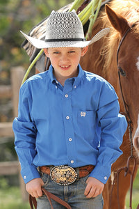 Kid's Royal Blue Button Down