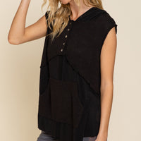 Relaxed Sleeveless Hoodie