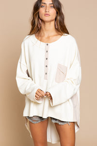 Relaxed Knit Long Sleeve Top