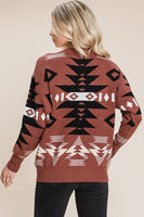 Aztec Scoop Neck Sweater
