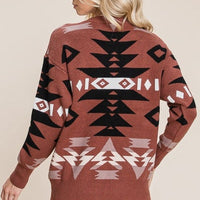 Aztec Scoop Neck Sweater